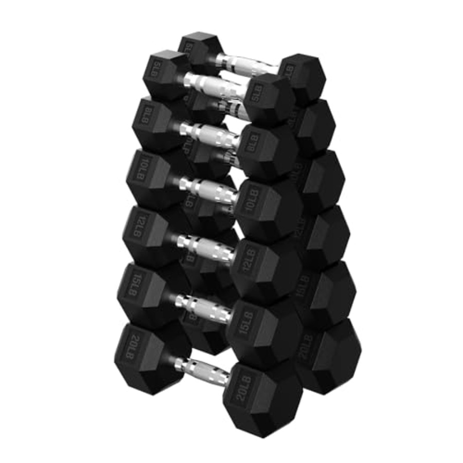 Hex Dumbbell Set - Juego de Mancuernas Hexagonales de 45-480