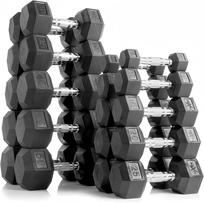 Home Gym Custom - Mancuernas Hexagonales Recubiertas de Goma Premium