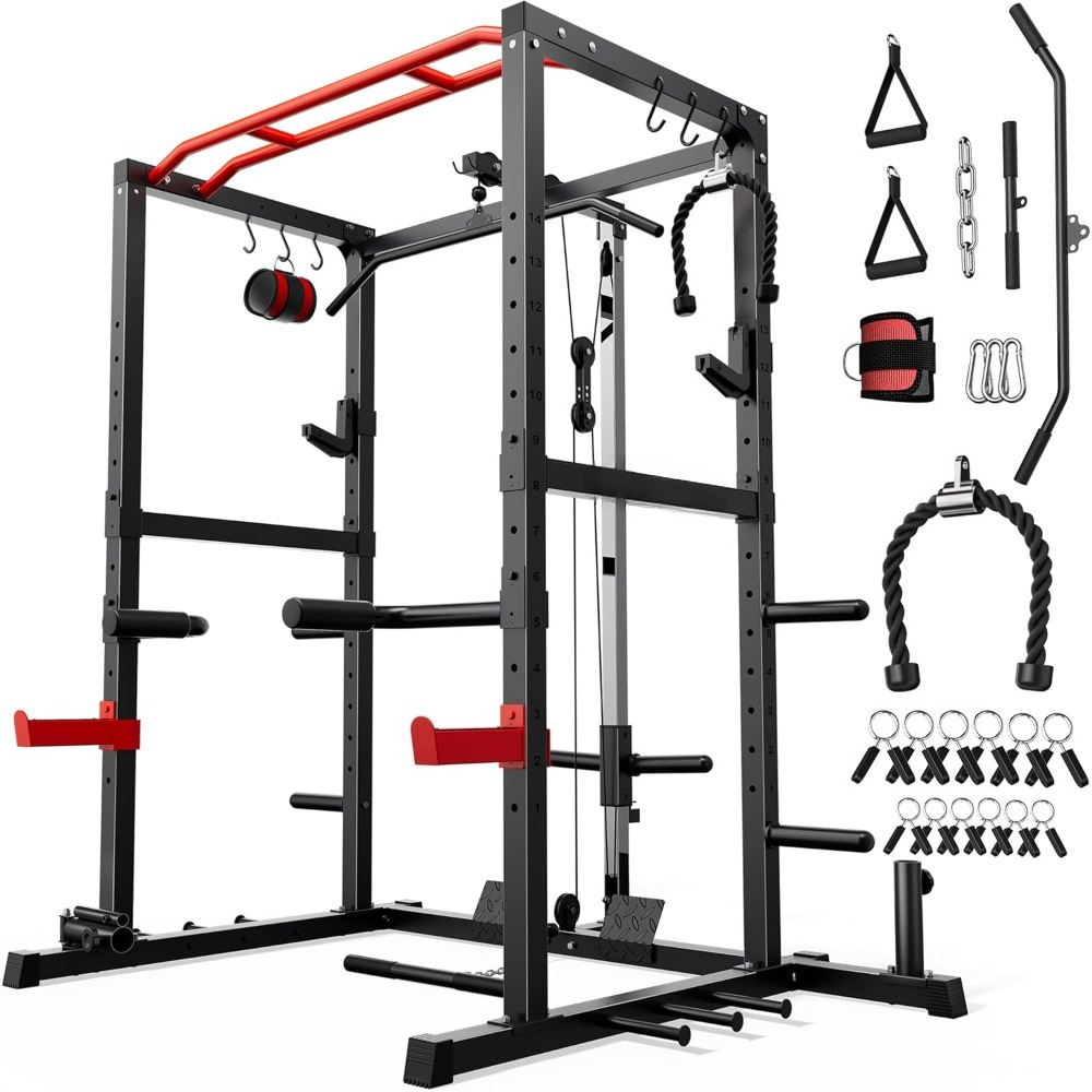 Home Gym Lat Pulldown - Jaula de potencia multifuncional con sistema