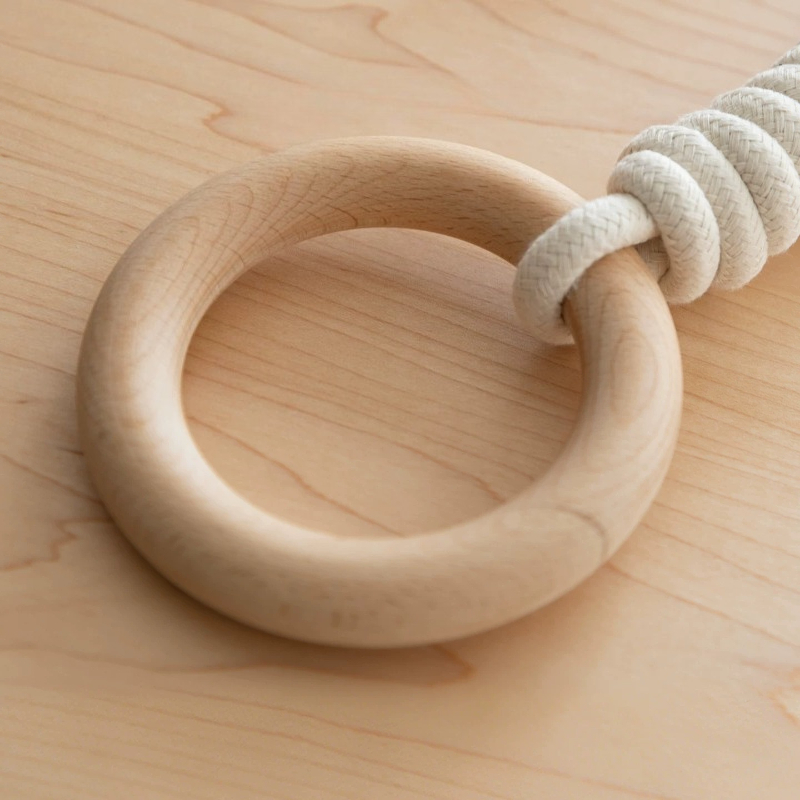 Gymnastic Rings Wooden - Anillas colgantes para cama, accesorios de