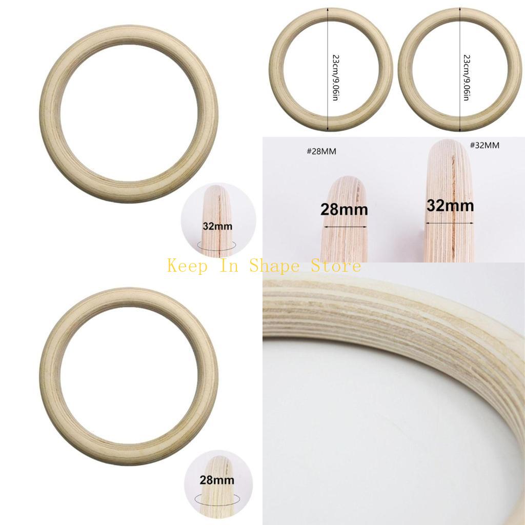 Gymnastic Rings Wooden - U1JC 1 pieza Fitness anillo entrenamiento