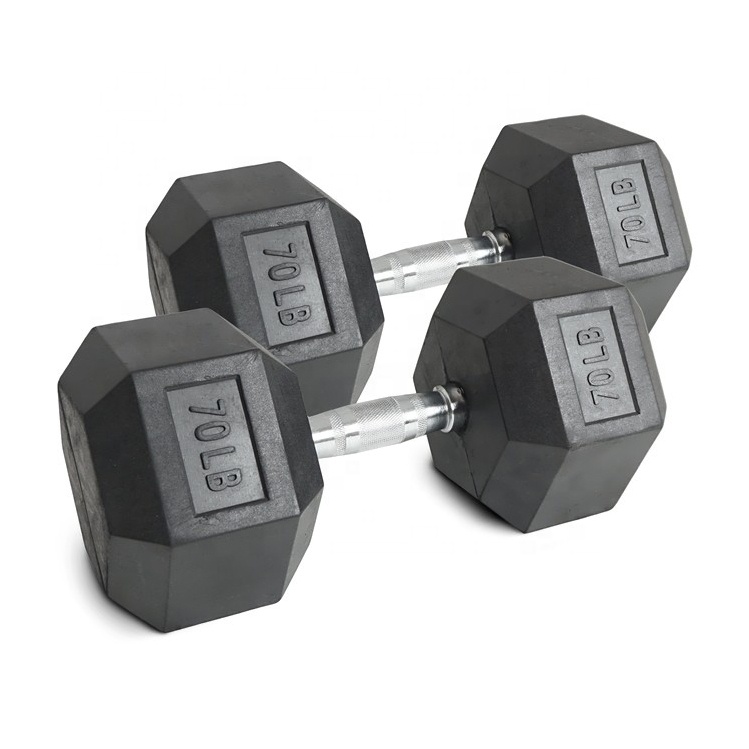 Hex Dumbbell Set - Juego de Mancuernas Hexagonales de Goma