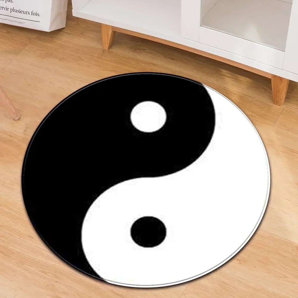 Home Gym Equipment Amazon - Alfombra redonda Yin Yang Taiji, flor