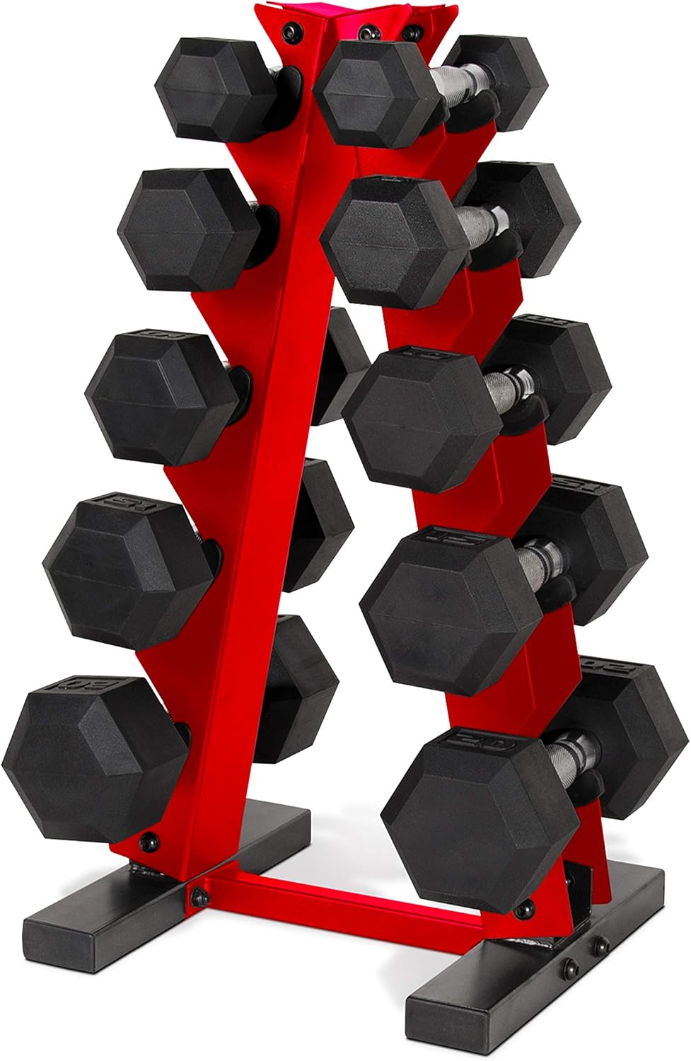 Hex Dumbbell Set - Juego de Mancuernas Hexagonales Recubiertas con