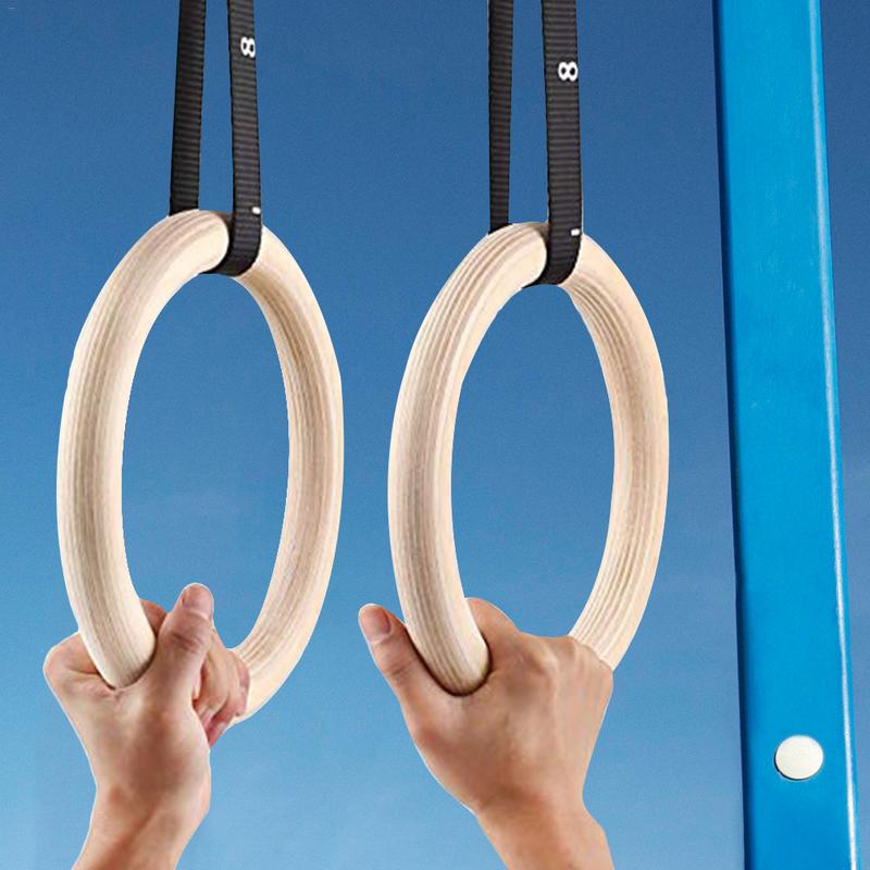 Gymnastic Rings Wooden - Anillos gimnásticos de madera de abedul