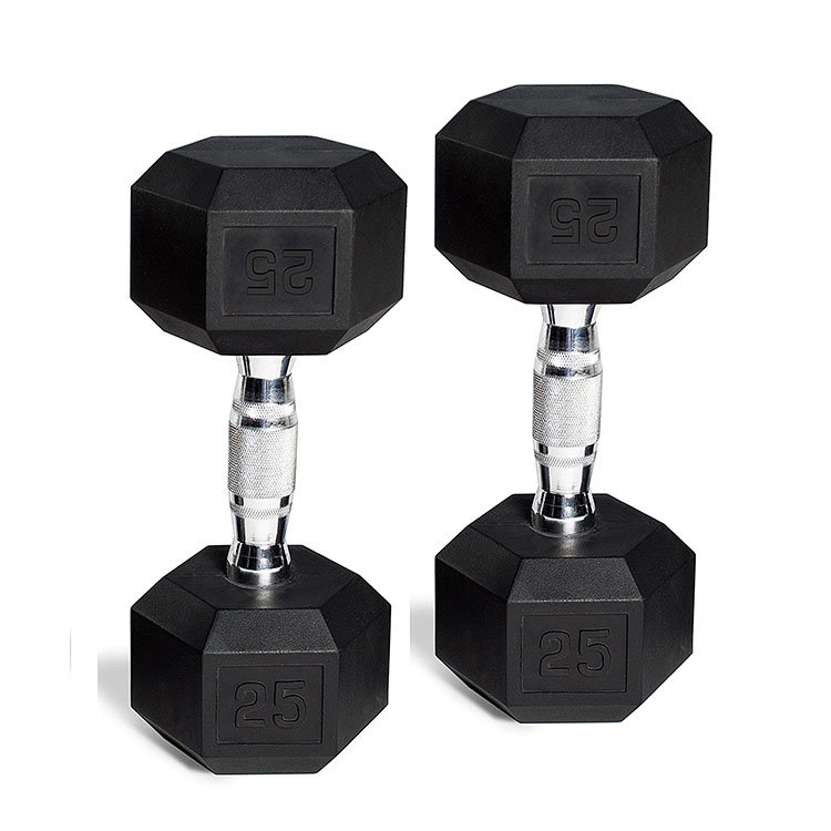 Hex Dumbbell Set - Juegos de mancuernas hexagonales de goma