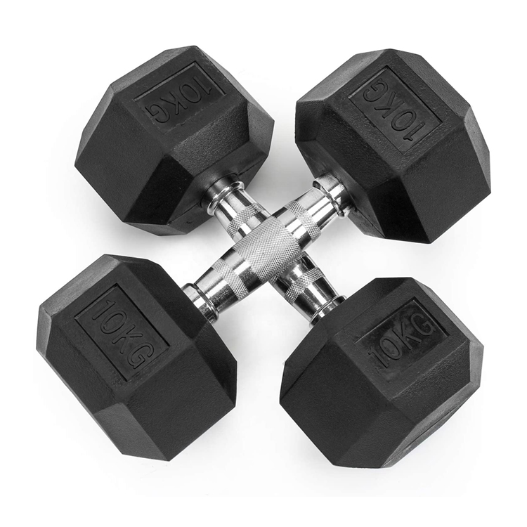 Mancuernas hexagonales de cauc - Hex Dumbbell Set reseña y precio