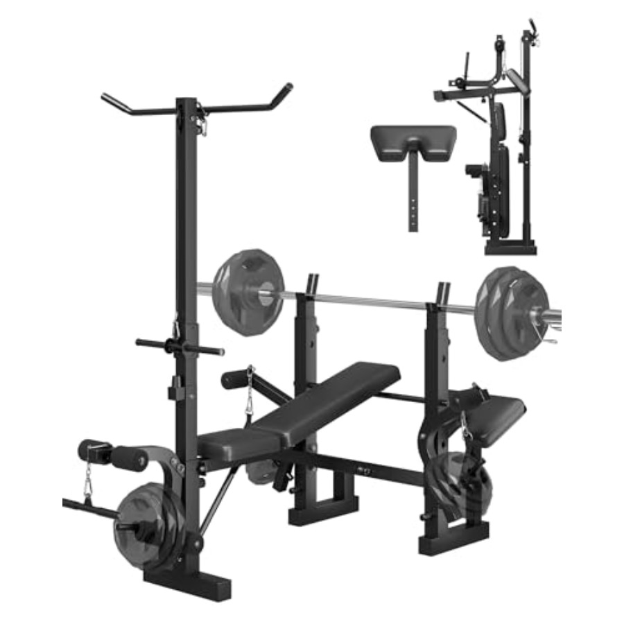 Banco de Pesas Plegable 8 en 1 - Home Gym Lat Pulldown reseña y precio