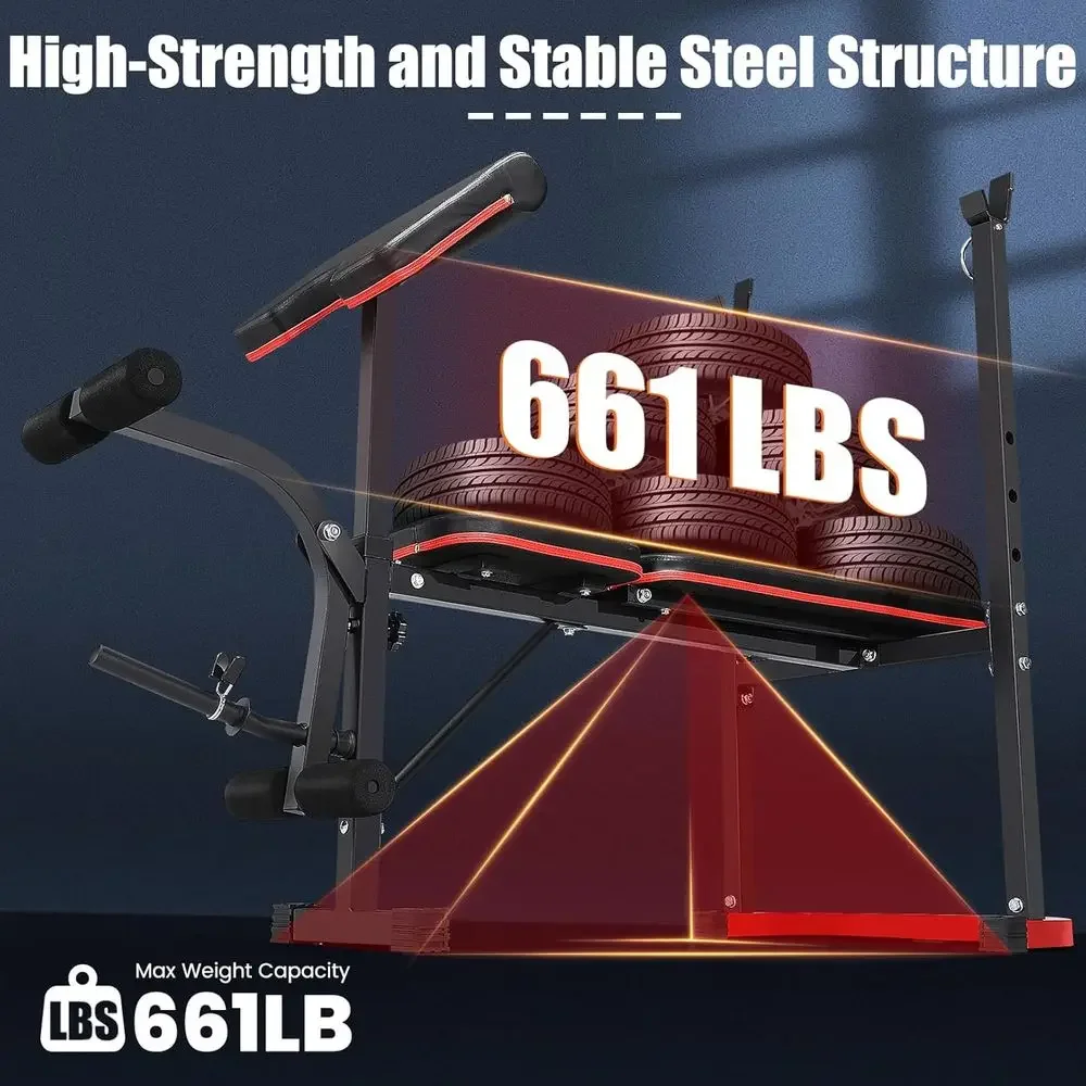 Banco de Pesas Ajustable 8 en  - Home Gym Weight reseña y precio