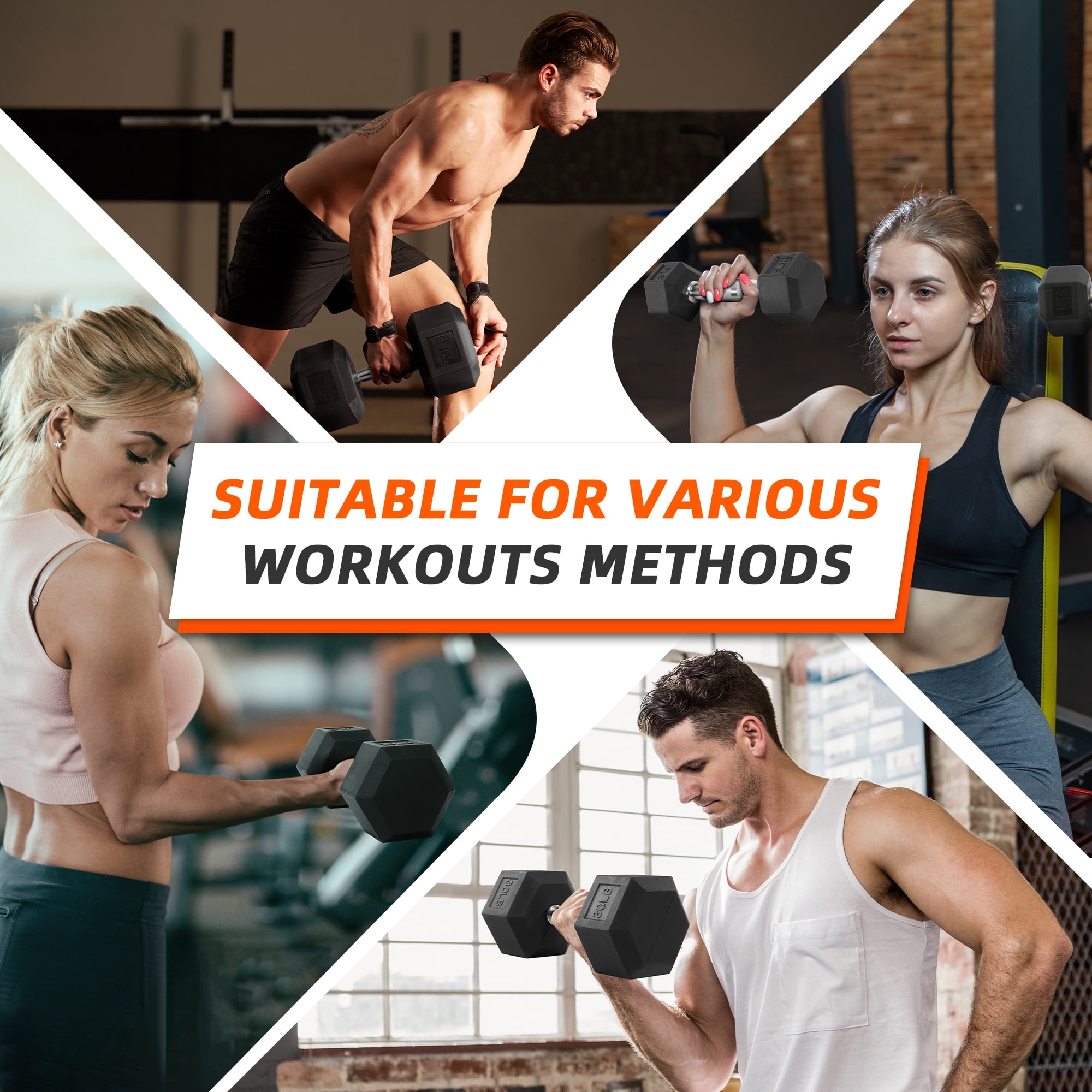 Mancuernas Hexagonales Recubie - Home Gym Equipment Amazon reseña y precio