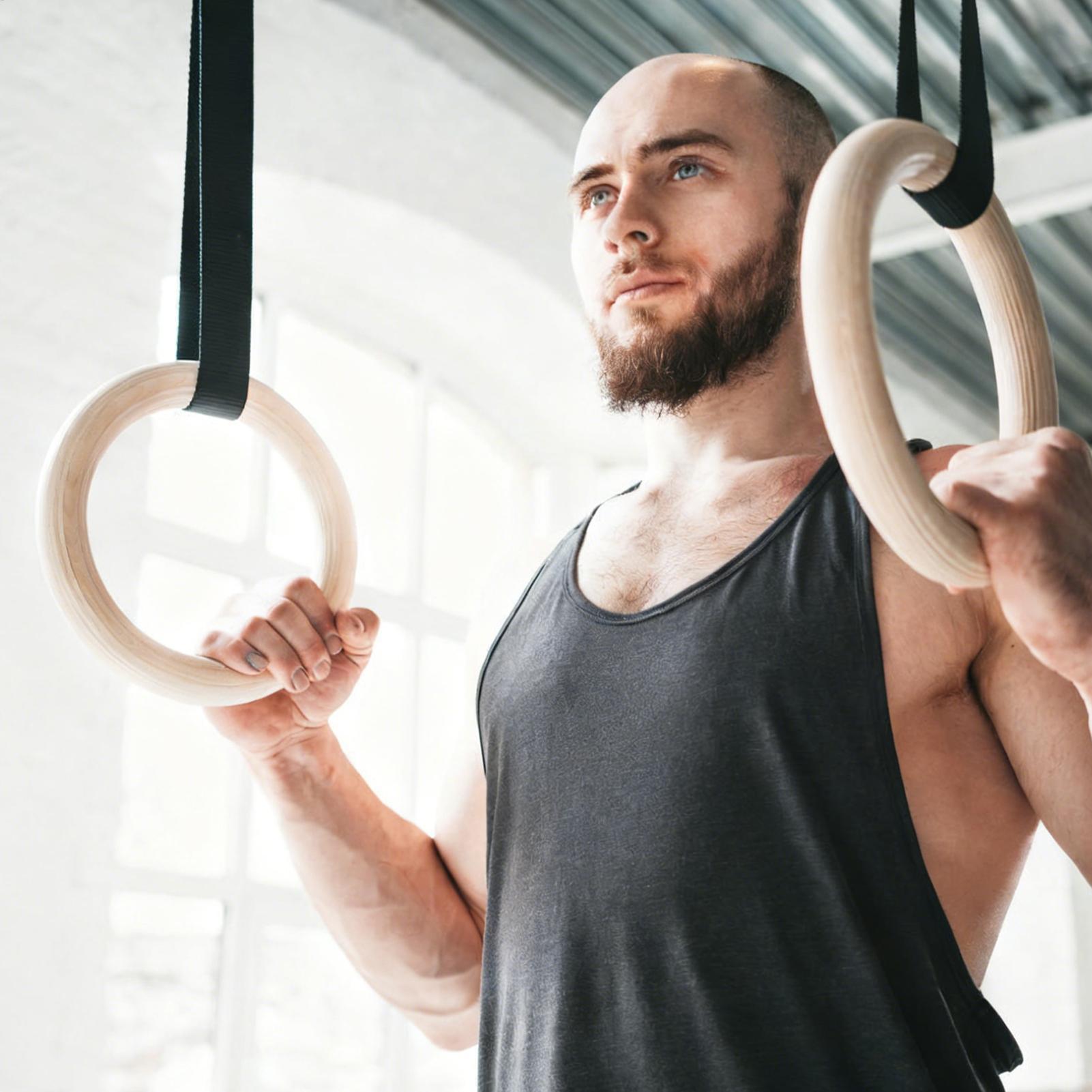 2 unids/par de anillos de gimn - Gymnastic Rings Wooden reseña y precio