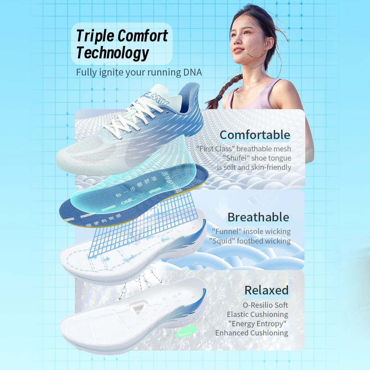 Onemix-Zapatillas deportivas t - Speed Parachute Sprint reseña y precio