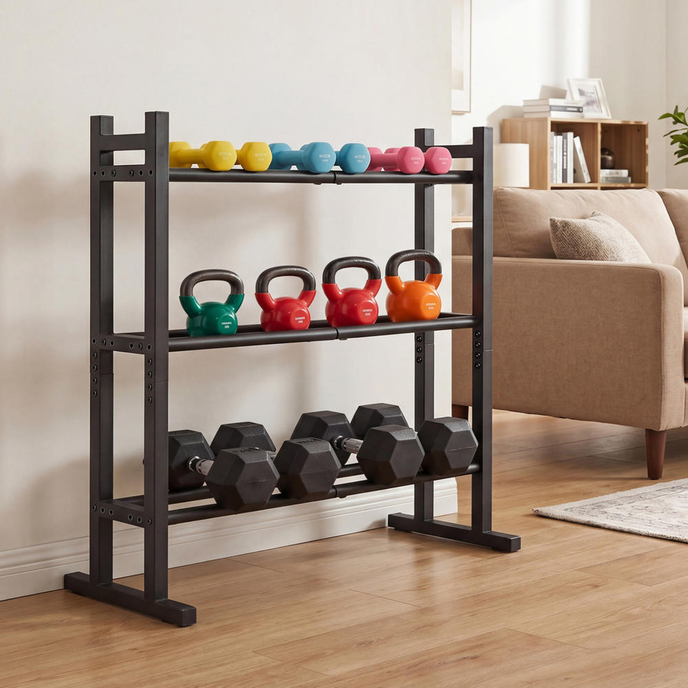 Estante para mancuernas de 3 n - Home Gym Weight reseña y precio
