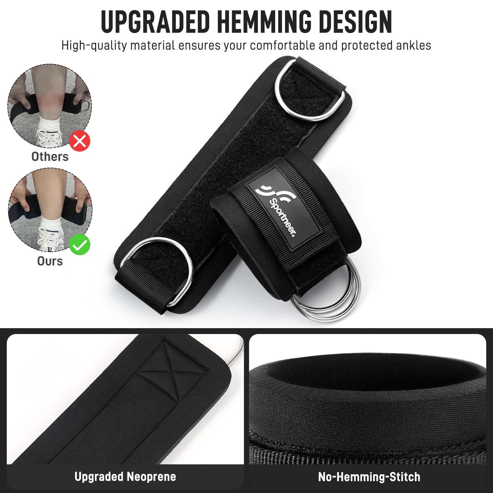 Sportneer Correas de tobillo a - Home Gym Equipment Amazon reseña y precio